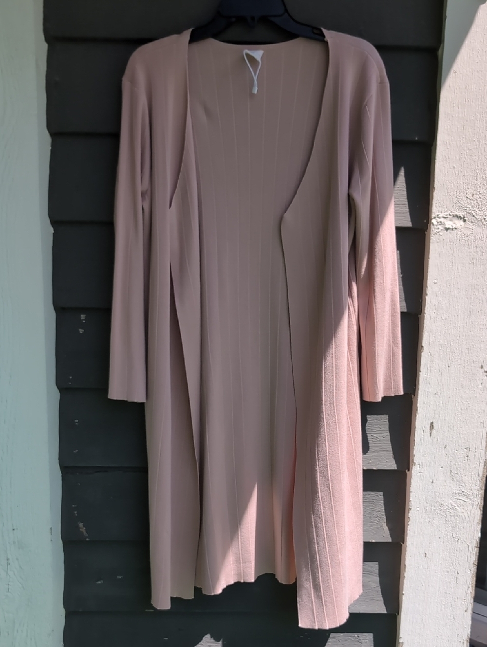 Silk+ Salt Long Open Front Women's Dress Cardigan - Blush Pink Size X- Large